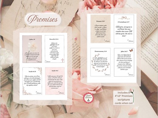 Gods Promises Printable Scripture Cards: Prayer Board Verse, Digital Printable PDF - Etsy