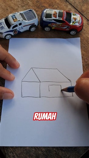 Tips cara menggambar rumah #viral #fyp #art #caramenggambar #howtodraw