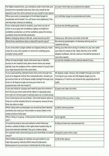 California DMV Motorcycle Written Test Flashcards video