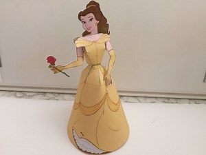 Paper Craft 3D Beauty and the Beast Bell disney princess How to make tutorial 紙模型3D美女與野獸迪士尼公主
