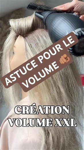ASTUCE VOLUME XXL😱tutorial easyhair #coiffurefacile #hairstyle #diyhairstyle #hair #hairtutorial