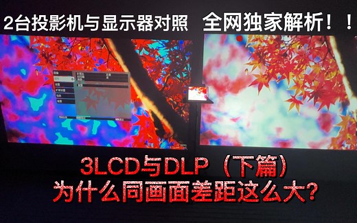 3LCD与DLP，投影机对比显示器（下篇）为什么同画面相差这么大？全网独家解释