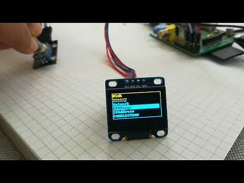 Rotary encoder based menu interface using OLED and Raspberry Pi