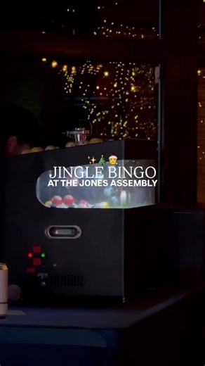 Jingle Bingo is ONE WEEK AWAY! 🎄✨ Next Thursday, Dec. 18 at 8PM, we’re turning bingo night all the way up with your hosts @bbogert8, @nadeski and @eddie_rado all benefiting the @americancancersociety Cards are just $5, so bring your friends and get ready… Santa’s rolling in with a sleigh loaded with prizes.👀‼️ | The Jones Assembly