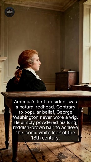 14K views · 509 reactions | George Washington never wore a wig and his natural hair color was reddish-brown. | The History Archives | Facebook