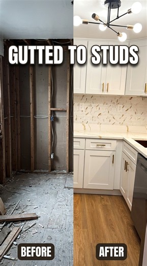 This Tiny Galley Kitchen Went Down To Bare Studs — Full Rebuild