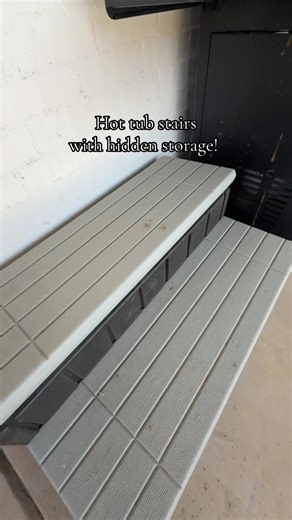 Hot tub steps with hidden storage!