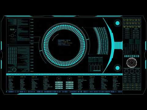 Cyber Technology With Sound | HUD Futuristic | Hacker Screen No-copyright #futuristic #cyberpunk