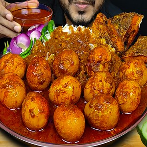 1.7M views · 42K reactions | Eating Spicy Egg Curry, Fish Fry With Rice  | Eating Express | Facebook