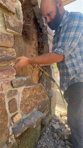 rockwall repair Ep3 #home #rock #diy #hardwork #shorts #broken #renovation #problem #homeimprovement