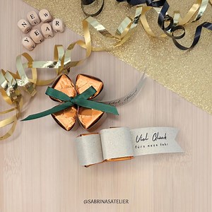 DIY Lucky Clover Printable Template Made From Ferrero Küsschen / Mon Chérie Chocolates • Instant PDF Download • Last-minute Gift • New Year's Eve • New Year's Day - Etsy