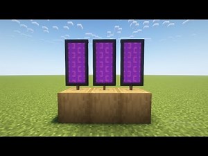How To Make A Nether Portal Banner In Minecraft