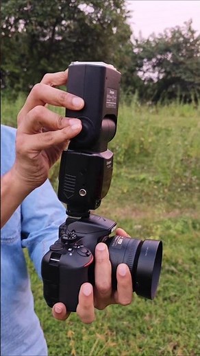 Using an External Flash for Portrait Photography! Dslr Camera #shorts