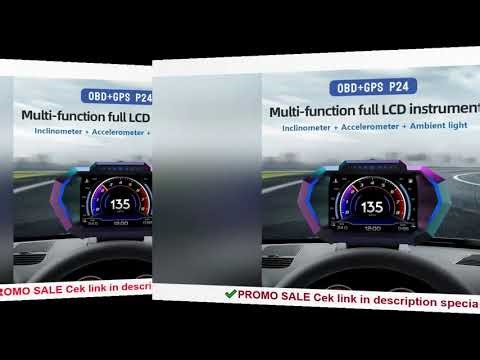 OBD + GPS HUD P24 Car OBD Head Up Display HUD on Board Computer Digital Speedometer Water Temp Fuel