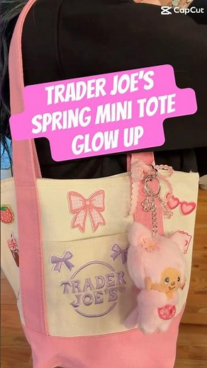 Trader Joe’s Spring Mini Tote 💕 DIY Glow Up 🩷 #traderjoesspringminitote