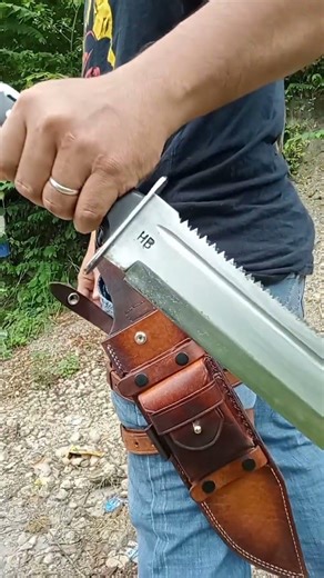 Finished product: custom leather knife sheath