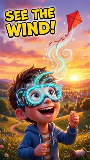 Can You See the Invisible Wind? 🌬️ (Magic Goggles!) #shorts ‪@KiscoLearning‬