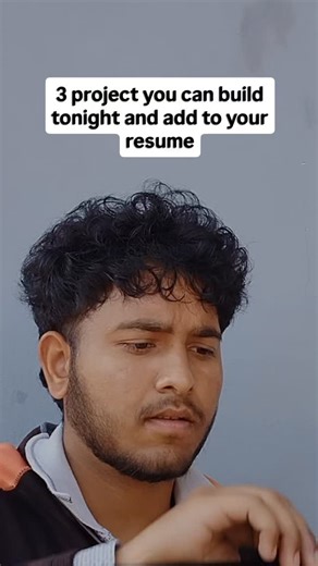 buildwithritesh on Instagram: "3 projects that you can build tonight to add to your resume. Follow @buildwithritesh_ for more! 1️⃣ Smart Nearby Places Recommender What it does? • User enters a mood (work, date, quick bite, budget) • App recommends nearby places with distance, ratings & open hours Tech stack: • JavaScript / React • Maps API (Google Maps) • Places API • Filters + sorting logic Why it’s strong? • Shows real-world UX thinking • API integration • Frontend logic + data handling Resume