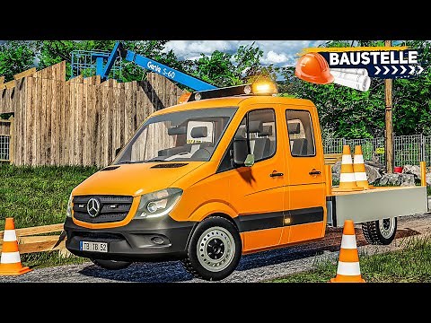 LS19 BAUSTELLE: HOLZHAUS abreißen: Absperren und Dachstuhl entfernen 1/3 | Farming Simulator 19