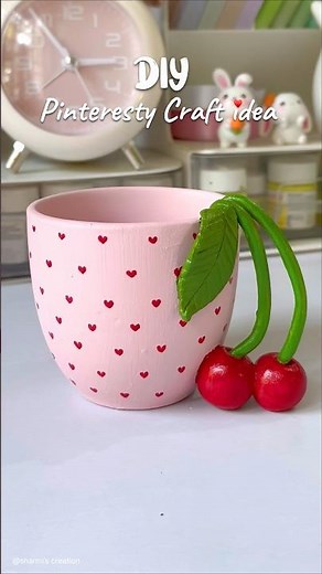 Reuse old cup 🍒 #shorts #viralshorts #craftideas #handmade #reuse