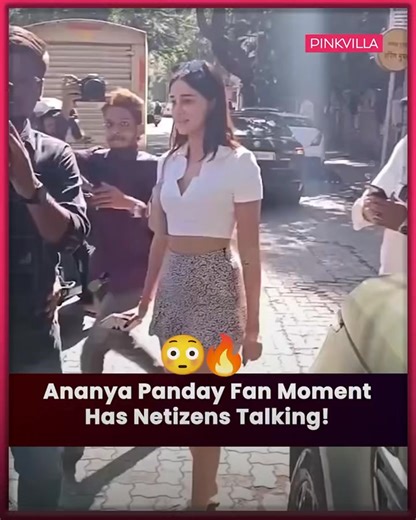 51K views · 80 reactions | This video of Ananya Panday is leaving netizens divided! Her bodyguard is seen pushing a fan away, and many are calling it harsh and rude. But Ananya steps in and lets the fan take a picture, earning praise for being humble and respectful. The internet can’t stop talking about how gracefully she handled this tense moment #ananyapanday #pinkvilla #viral #trending #bollywood | PinkVilla | Facebook