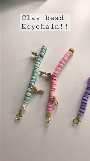 Clay bead keychain! 🗝️