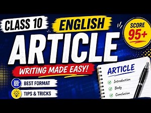 Class 10 English Article Writing | Full Format & Tricks | By Brijesh Sir