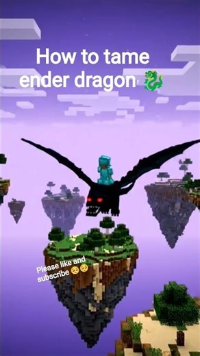 how to tame an ender dragon😂😂🤯