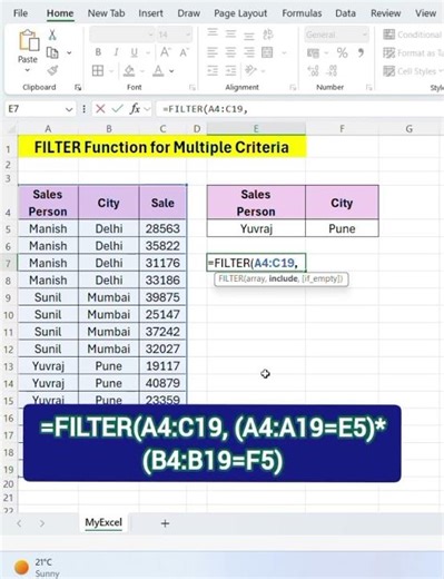 Filter Multiple Criteria in Excel (Easy Trick!) 🔥| Excel FILTER Function with 2+ Conditions 🚀 #excel