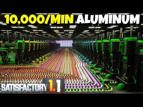 I Built a MASSIVE 10,000/min Aluminum Ingot Factory in Satisfactory!