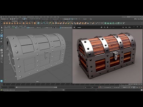 Maya 2023 Wooden Chest Game Asset 3D Modeling Tutorial