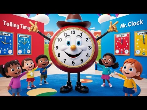 "🕒 Learn to Tell Time with Mr. Clock! | Fun Sing-A-Long Nursery Rhyme for Kids 🎶"