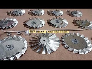 Homemade jet engine axial compressor