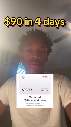 How I made $90 in 4 days. The methods app is quickest way to make easy money. #methods #money #microinfluencer #passiveincome