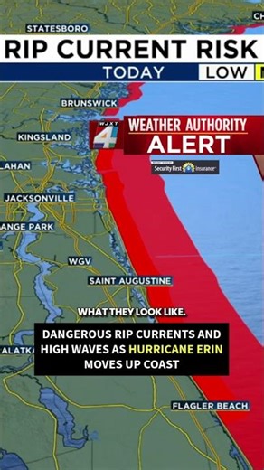 Jacksonville area beaches are under a high rip current risk