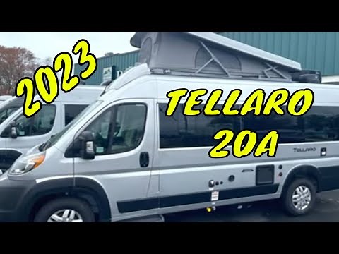 NEW 2023 THOR TELLARO 20A CLASS B MOTORHOME DODGE RAM PROMASTER Dodd RV WALKTHROUGH ROOF TOP BED