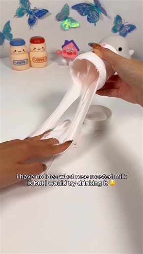 little bean •ᴗ• on Instagram: "i love how each container is unique and the labels are so pretty  @yumeislime slime from taiwan review! #asmr #review #satisfying #slime #slimeasmr #crunchyslime #dessert #fail"