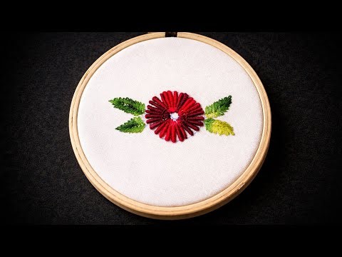 Bullion Stitch Flower Tutorial | Easy Lazy Daisy Leaves