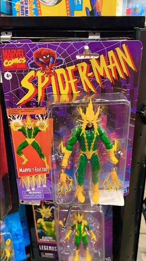 MARVEL LEGENDS RETRO CARD ELECTRO! #toys #spiderman #marvel #marvellegends #actionfigures #toyhunt