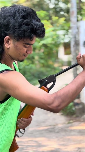 Air gun how to use properly🪵✅🔫￼