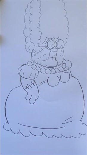 Drawing Frankenstein's Bride ⚡✏️ #billyemandy #frankenstein #drawing #tutorial #shorts