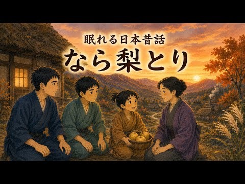 【眠れる日本昔話】なら梨とり｜三人の兄弟が挑む不思議な昔話｜睡眠用・作業用・読み聞かせ