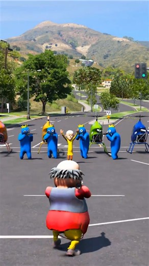 😱 Motu Patlu Save & Attack Monster Cars! 💥#shorts #viral #gta