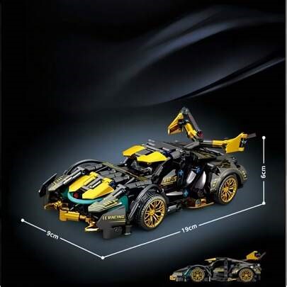 1280+ piezas (3-15 pulgadas) Modelos de coches de carreras geniales, hechos de plástico ABS, bloques de construcción de coches de carreras, modelos técnicos de coches de carreras, diseño elegante, múltiples colores y formas de coches, puertas abatibles, decoración para el hogar/oficina, serie de coches de bloques de construcción, juguetes, conjunto de modelos de coches de carreras, regalo de Navidad, regalo de cumpleaños, regalo festivo | SHEIN