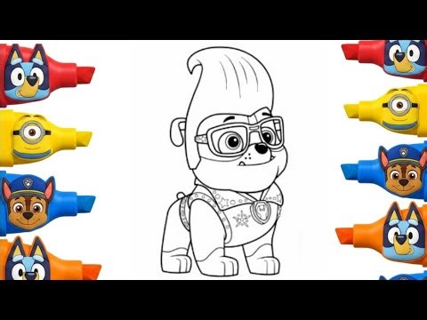 Simple Paw Patrol Art Tutorial | Drawing And Coloring For Kids