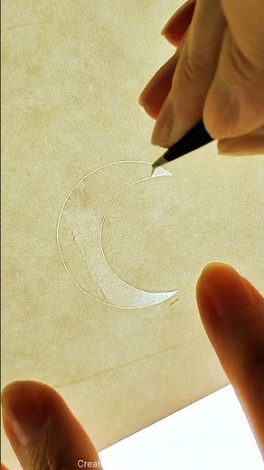 三日月の作り方 #art #影絵 #paperart #切り絵 #howto #diy #ハンドメイド