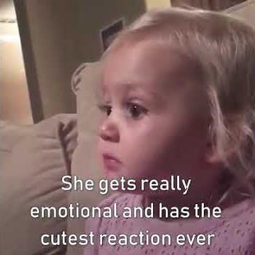 Little girl crying while watching an animated film about a #Dinosaur