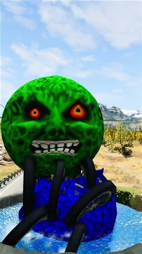 Big & Small Moon Monster Cars vs lava - BeamNG.Drive
