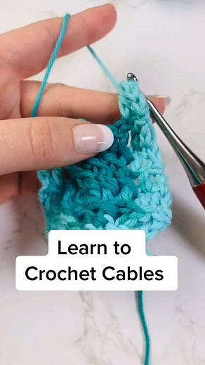 Did you know crocheting cables is easier than it looks? You can find the full tutorial here: https://www.nickishomemadecrafts.com/crochet-perfect-cable-stitches-flat-round-every-time/ #crochet #crochetallday #learntocrochet #crochetstitch #crochetcables | Crochet Patterns & Tutorials by Nicki's Homemade Crafts
