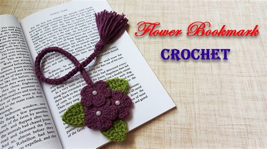 Flower Bookmark Crochet | How to Crochet Flower Bookmark